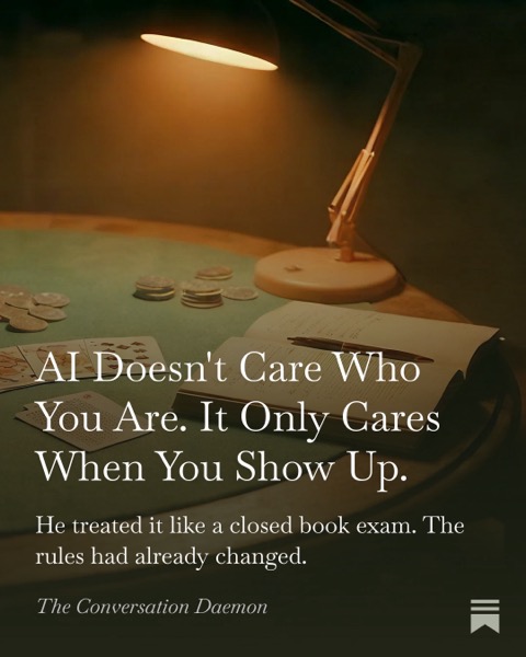 AI Doesn't Care Who You Are. It Only Cares When You Show Up